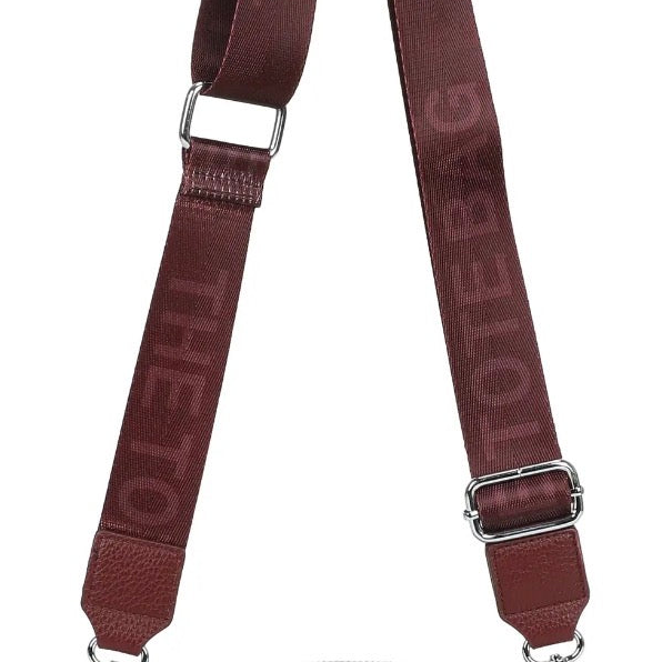 Burgundy Double Zip Crossbody Bag