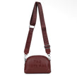 Burgundy Double Zip Crossbody Bag