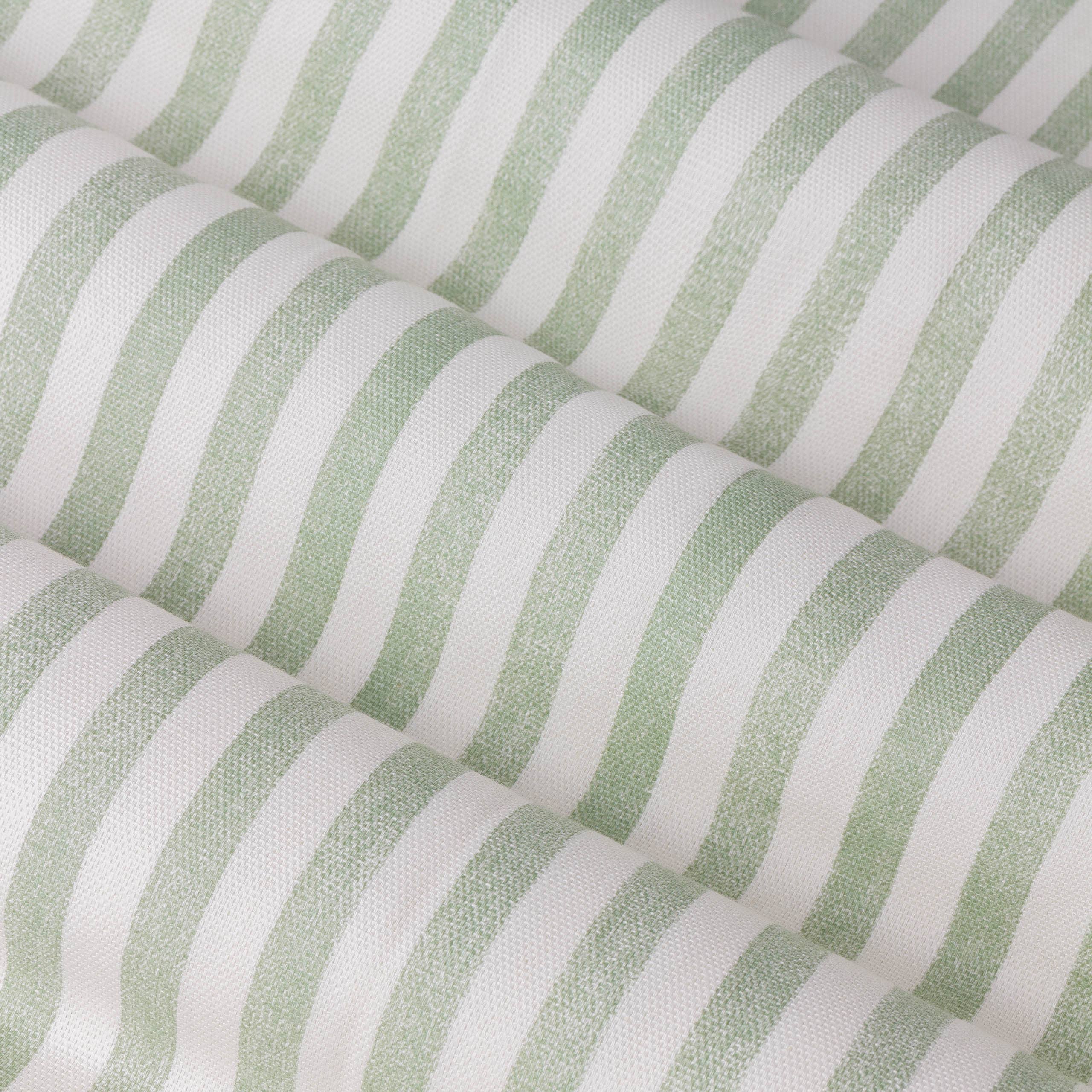 Yard Sage Green Striped Blackout Eyelet Curtains