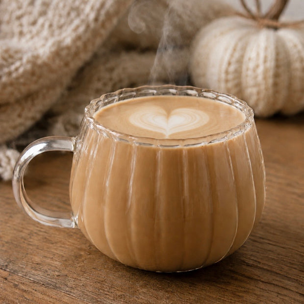 Glass Pumpkin Mug