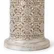 Tall white metal cut-out lantern from Heaven Sends, decorative gift with intricate metal design for home decor.