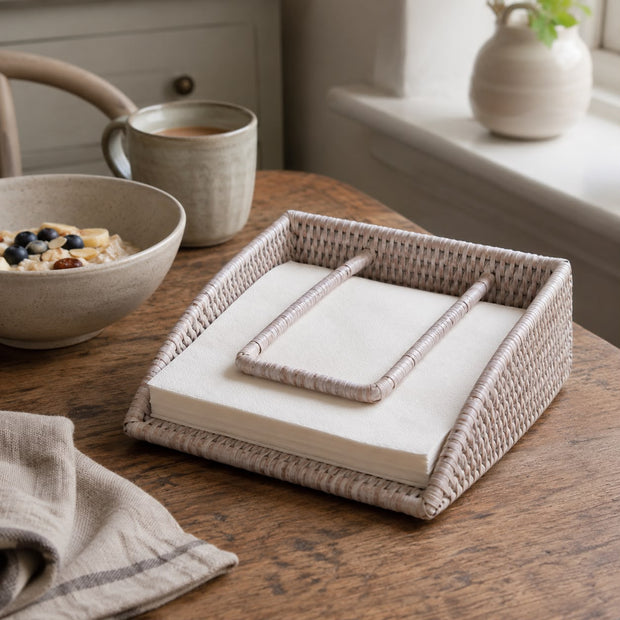 Rattan Napkin Holder With Weight