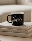 Black Ceramic Boo Autumn Coffee Mug