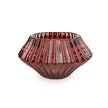 Burgundy diamond cut Christmas candleholder for tealight and dinner candles, elegant Candlelight Products Ltd design