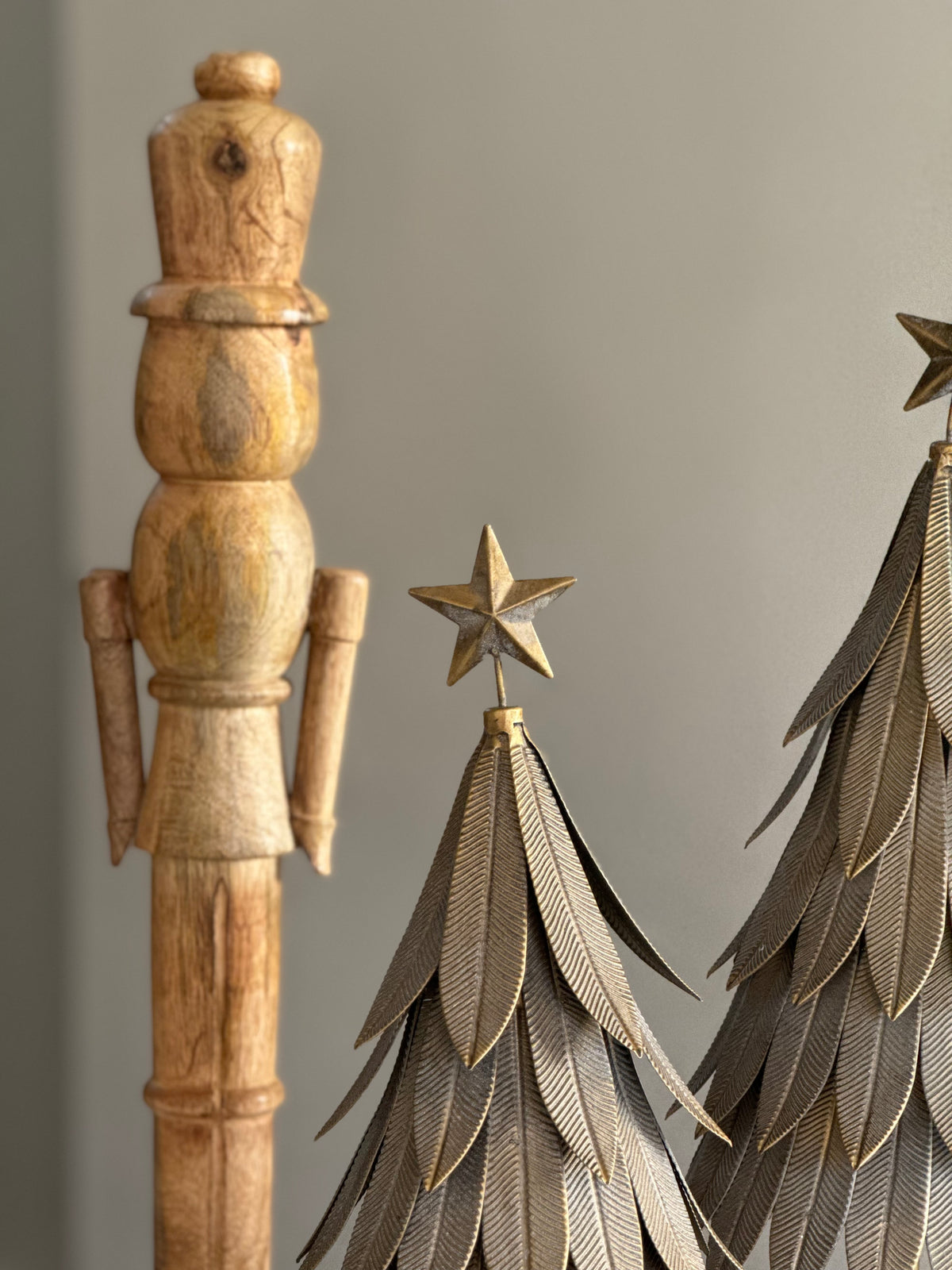 Wooden Natural Nutcracker Decoration