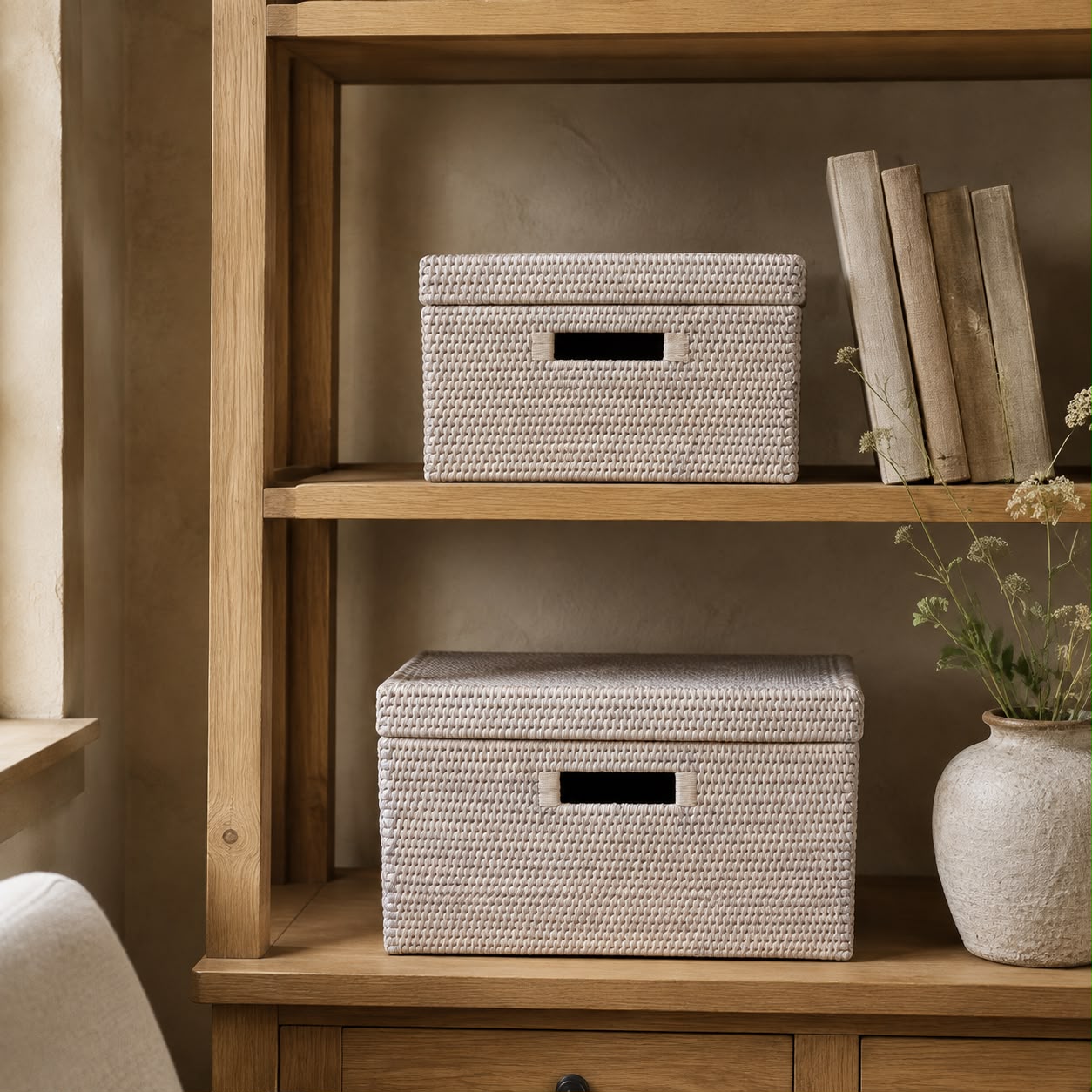 Wickham Rattan Square Basket Storage Box