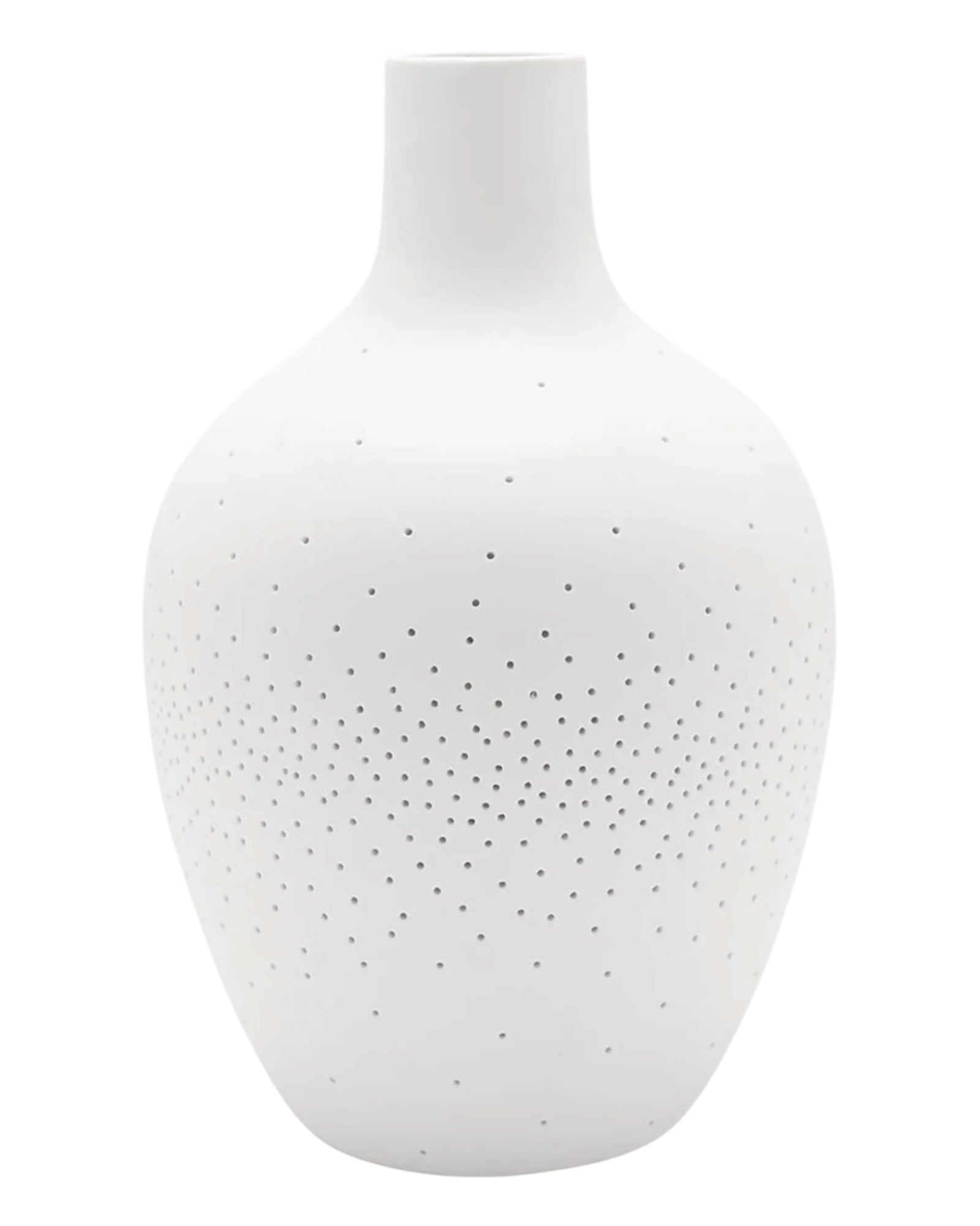 White Ceramic Loire Bottle LED Table Lamp