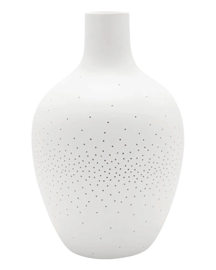White Ceramic Loire Bottle LED Table Lamp
