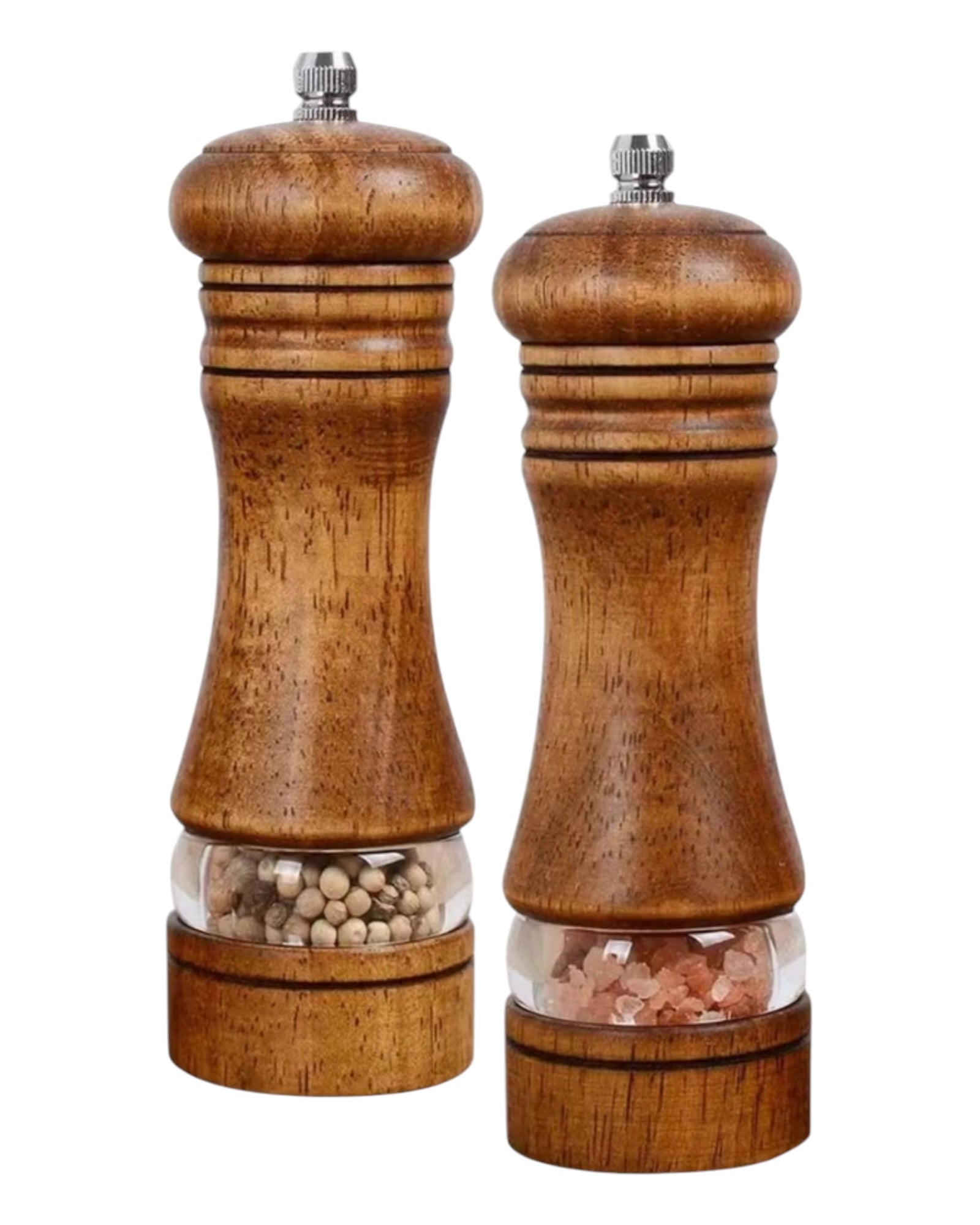 Wooden Salt And Pepper Mills - Set of Two