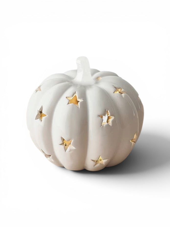 Ceramic Tealight Candle Holder Pumpkin