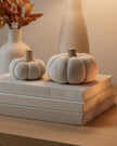 Cream Fabric Pumpkin Decor