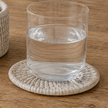 Rattan Round Coaster Set & Holder