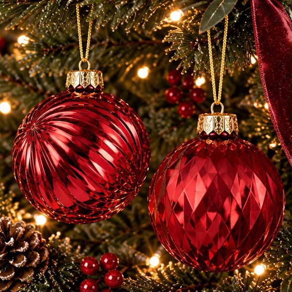 Shatterproof Acrylic Red Bauble