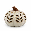 Neutral Ceramic Cut Out Light Up LED Tall Pumpkin – product view 9
