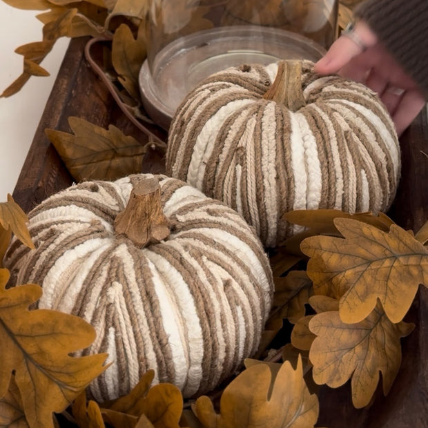 Starlight Express brown autumn leaf garland with realistic fall leaves on a string for seasonal decor.
