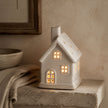 Neutral Ceramic Light Up LED House