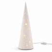 White porcelain Christmas tree lamp by Widdop & Co featuring a festive holiday design with illuminated details.