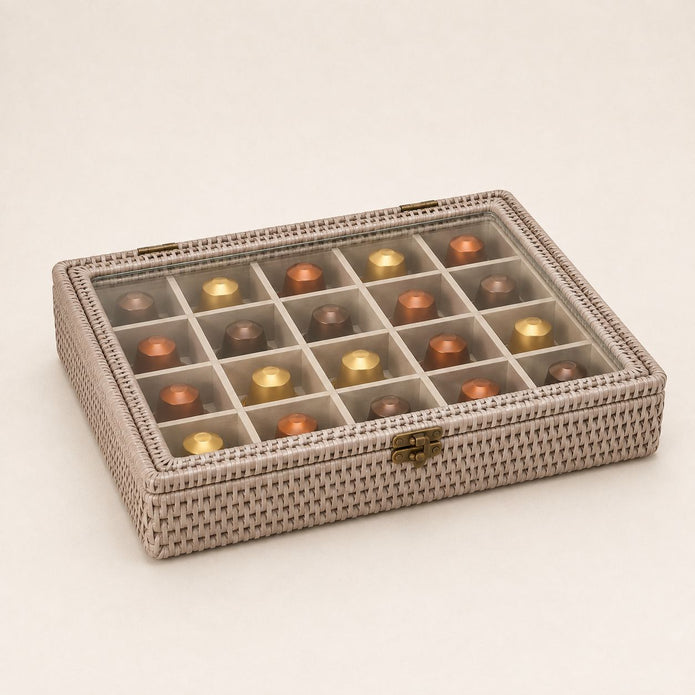 Wickham Rattan Nespresso Coffee Pod Or Wax Melt Storage Box