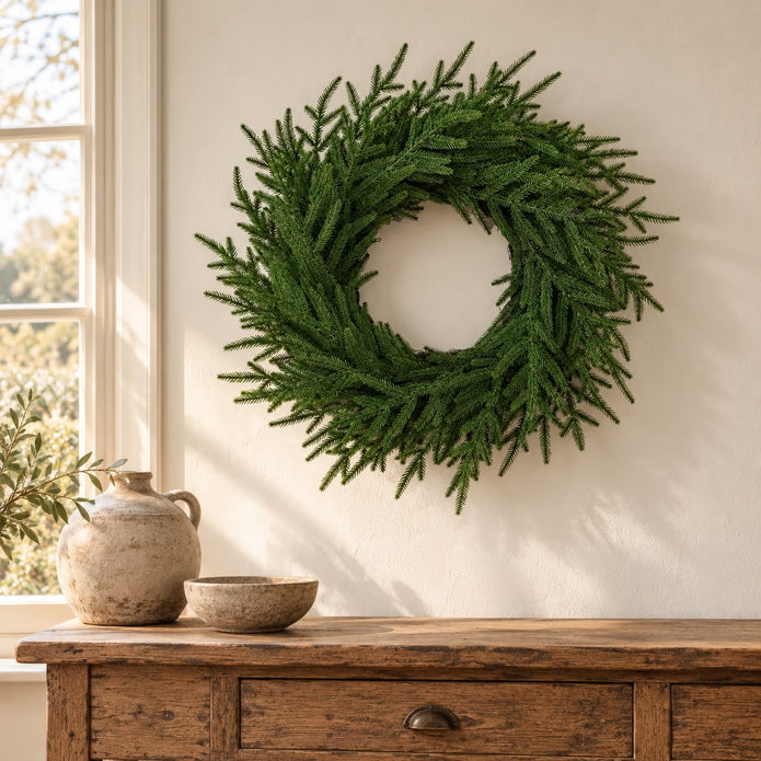 Artificial Luxury Green Norfolk Wreath