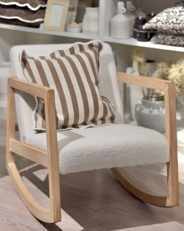Cream Boucle Sherpa Rocking Chair