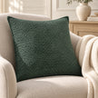 Olive Green Woven Design Cushion Cover