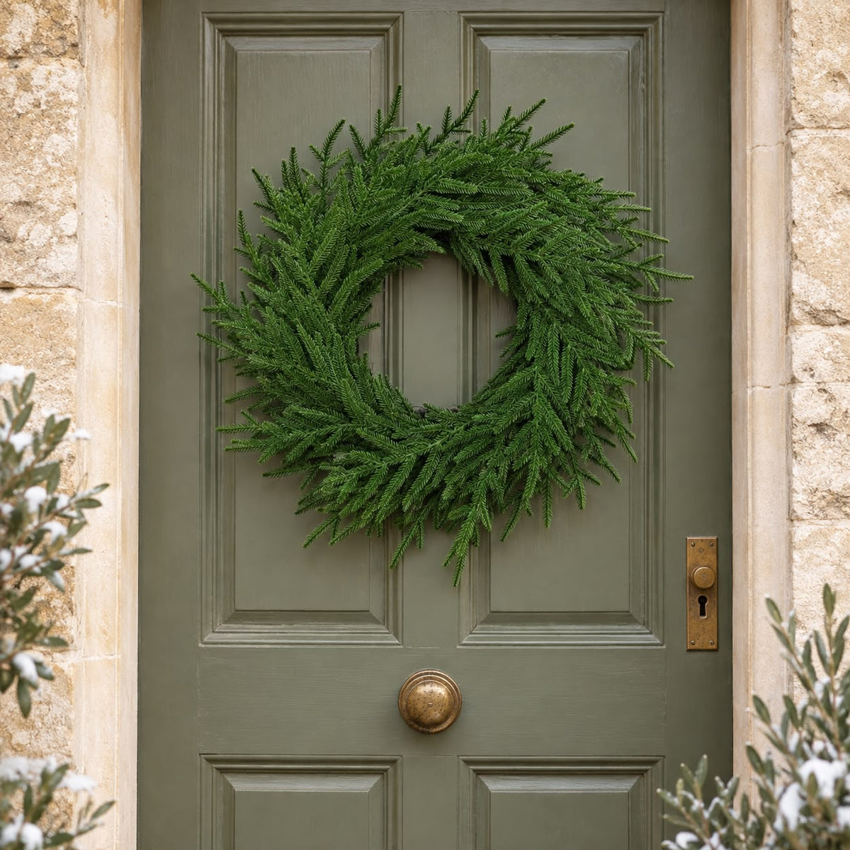 Artificial Luxury Green Norfolk Wreath