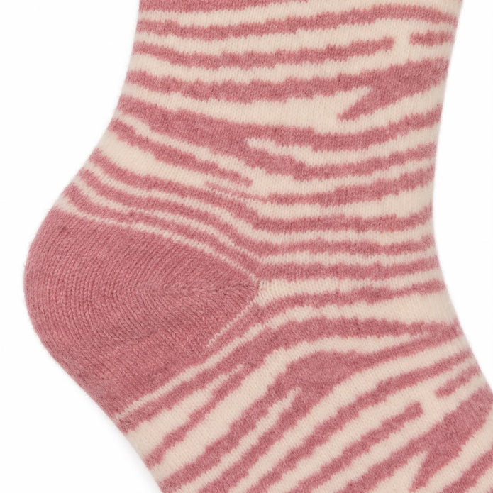 Pink Zebra Print Cosy Socks