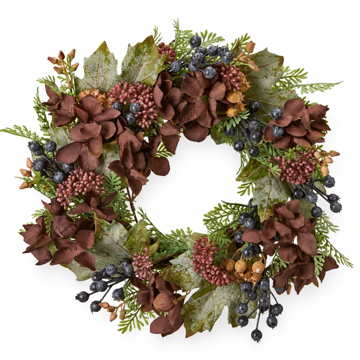 Hydrangea Green Artificial Wreath