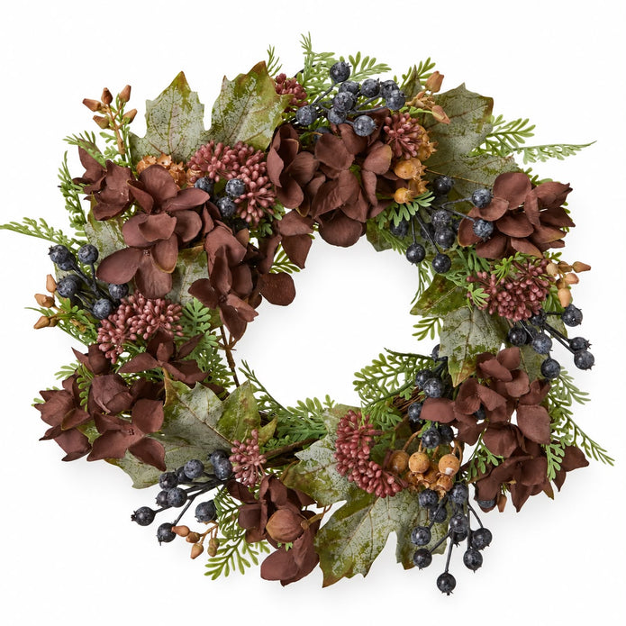 Hydrangea Green Artificial Wreath