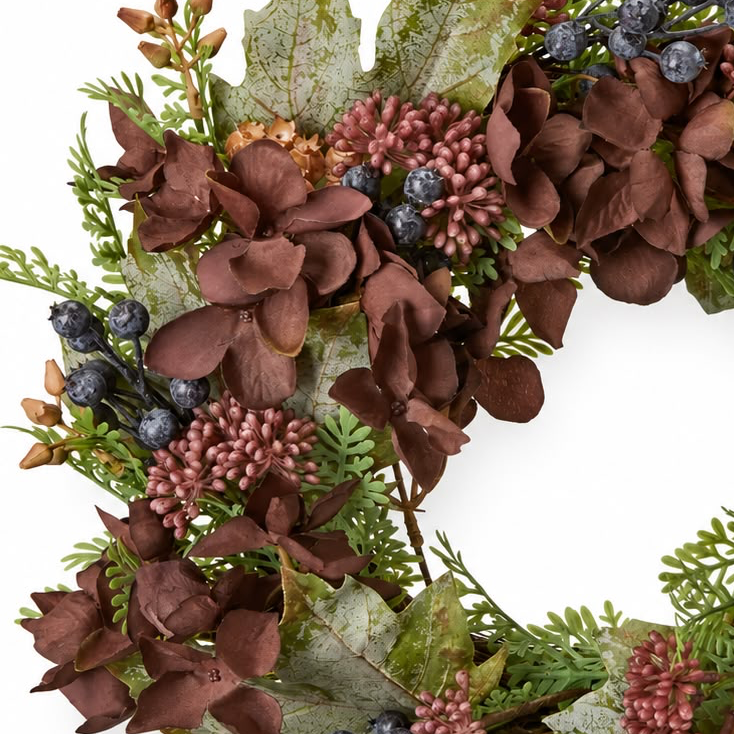 Hydrangea Green Artificial Wreath