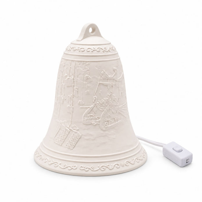 White Porcelain Christmas Bell Lamp