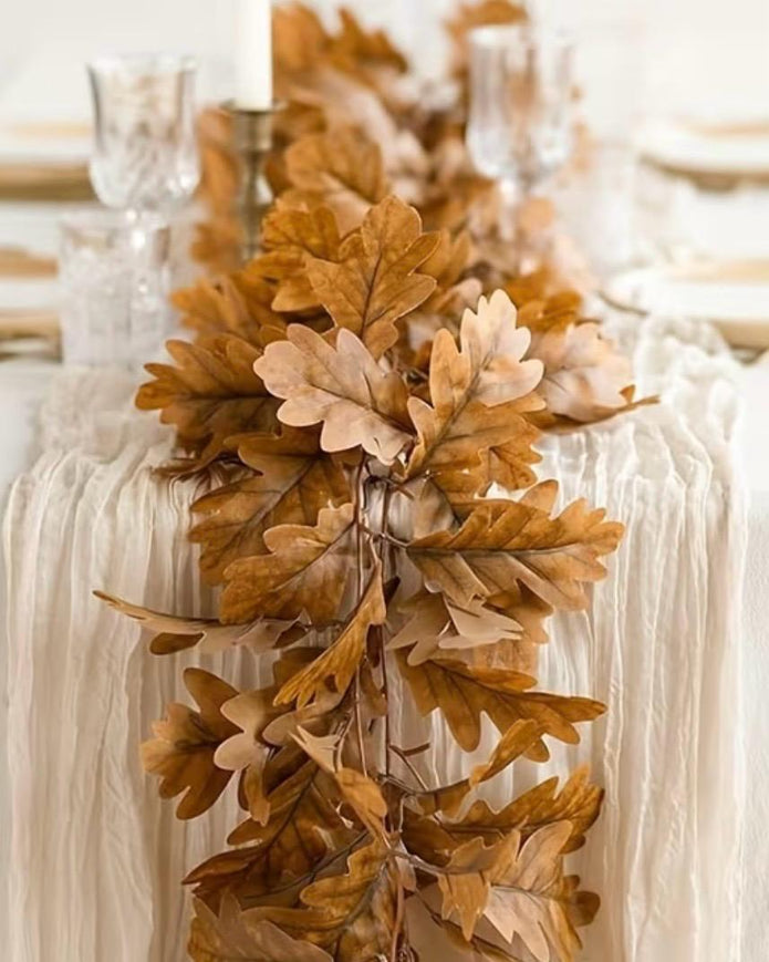 Brown Autumn Leaf Garland