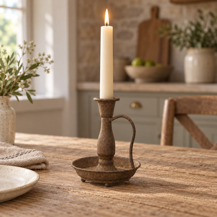 Brass Rustic Dinner Candle Holder
