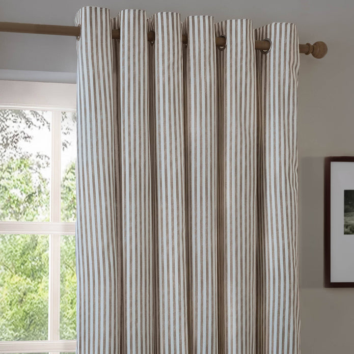 Yard Natural Striped Blackout Eyelet Curtains