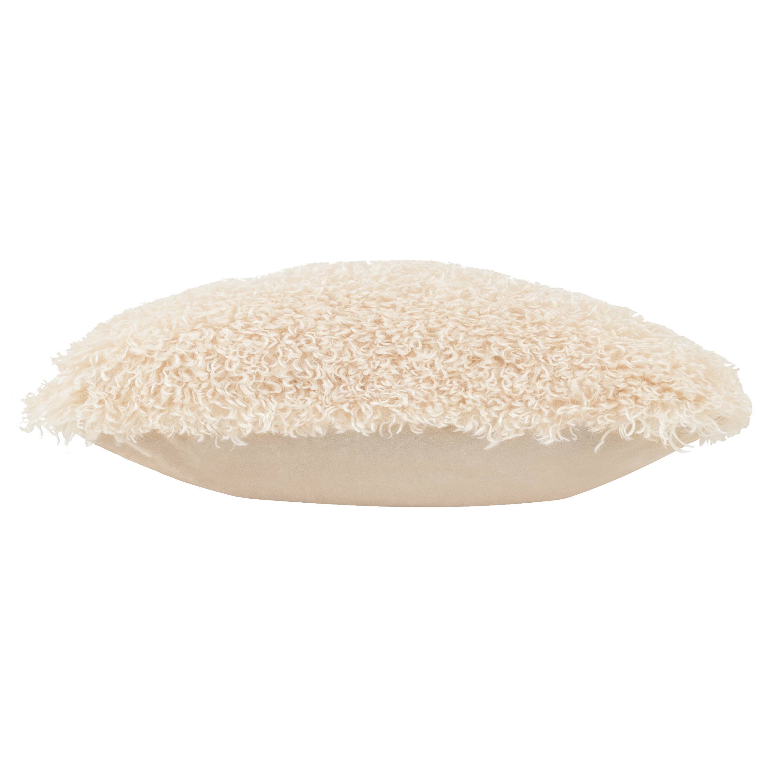 Cream Faux Fur Cushion Cover