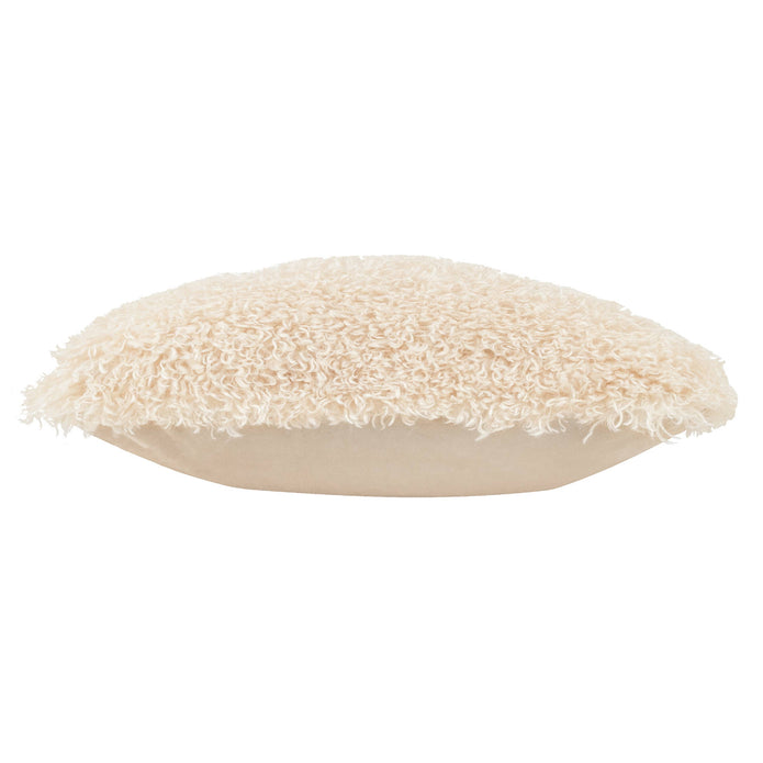 Cream Faux Fur Cushion Cover