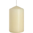 Ivory pillar candle 60x100mm from Ancient Wisdom, featuring a smooth cylindrical shape and warm, inviting glow.
