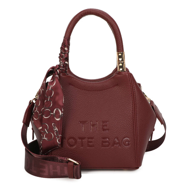 Chocolate brown Jamie Bags tote grab bag with sturdy handles and spacious interior, perfect for daily accessories.