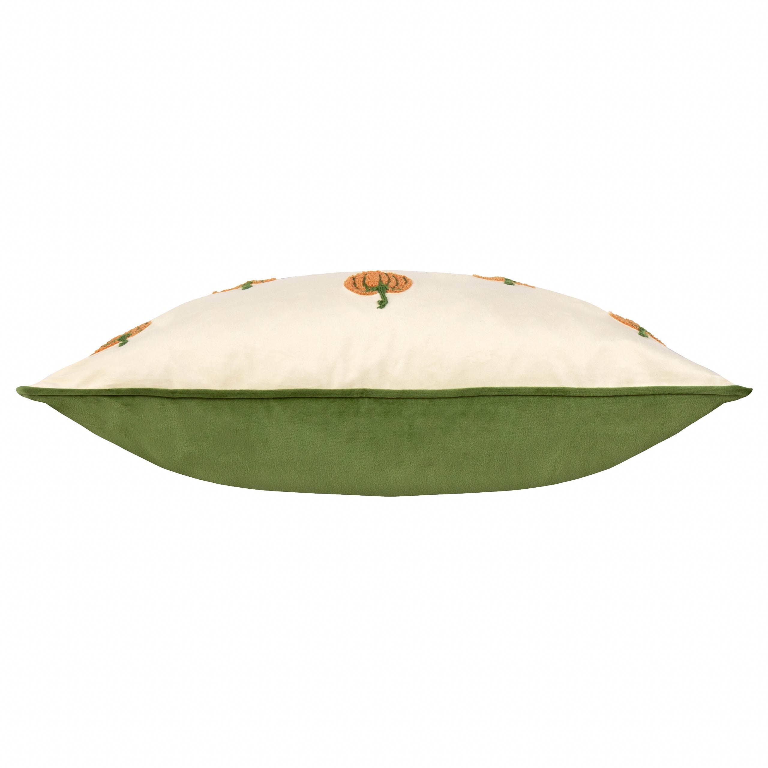 Pumpkin Spice Tufted Velvet Cushion Cover