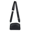 Black Jamie Bags double zip crossbody bag with adjustable strap and sleek design, ideal accessories for everyday style.