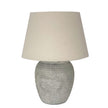 Harrogate Ribbed Stone Lamp by Hill Interiors, stylish lighting fixture with textured ribbed stone design.