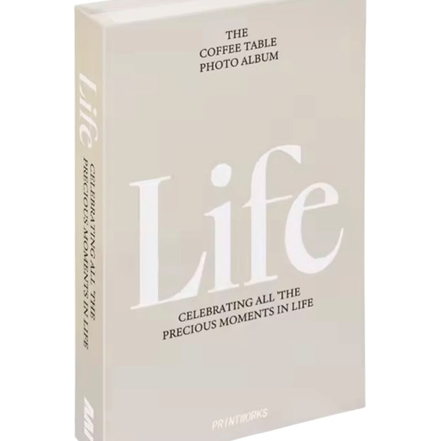 White And Neutral Life Storage Book Box, front cover of the white and neutral Life storage book box