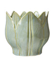 Green Ceramic Leslie Tulip Pot