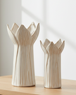 White Tulip Slim Ceramic Vases - Set of Two