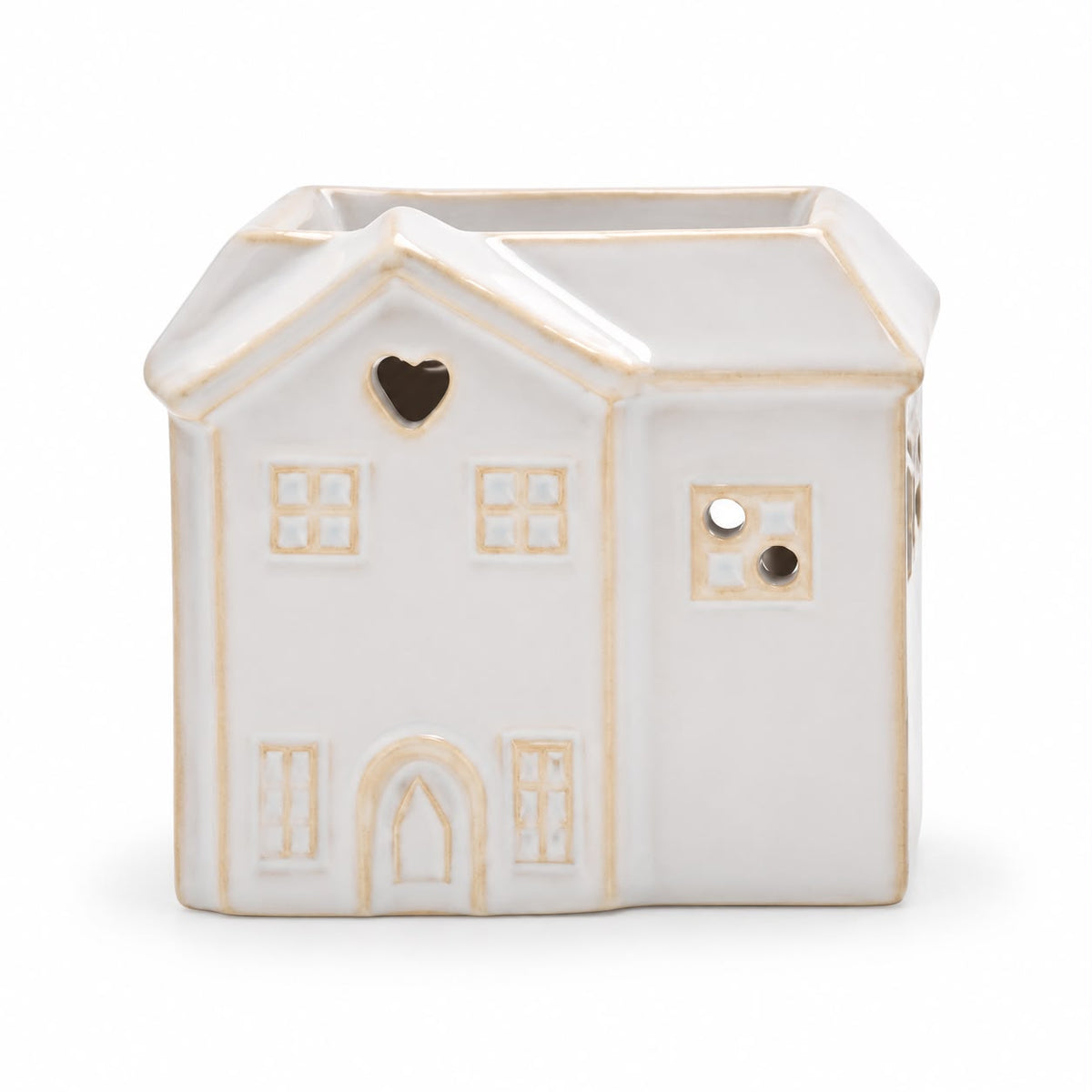 Small White Ceramic House Wax Melt Burner — product image 4
