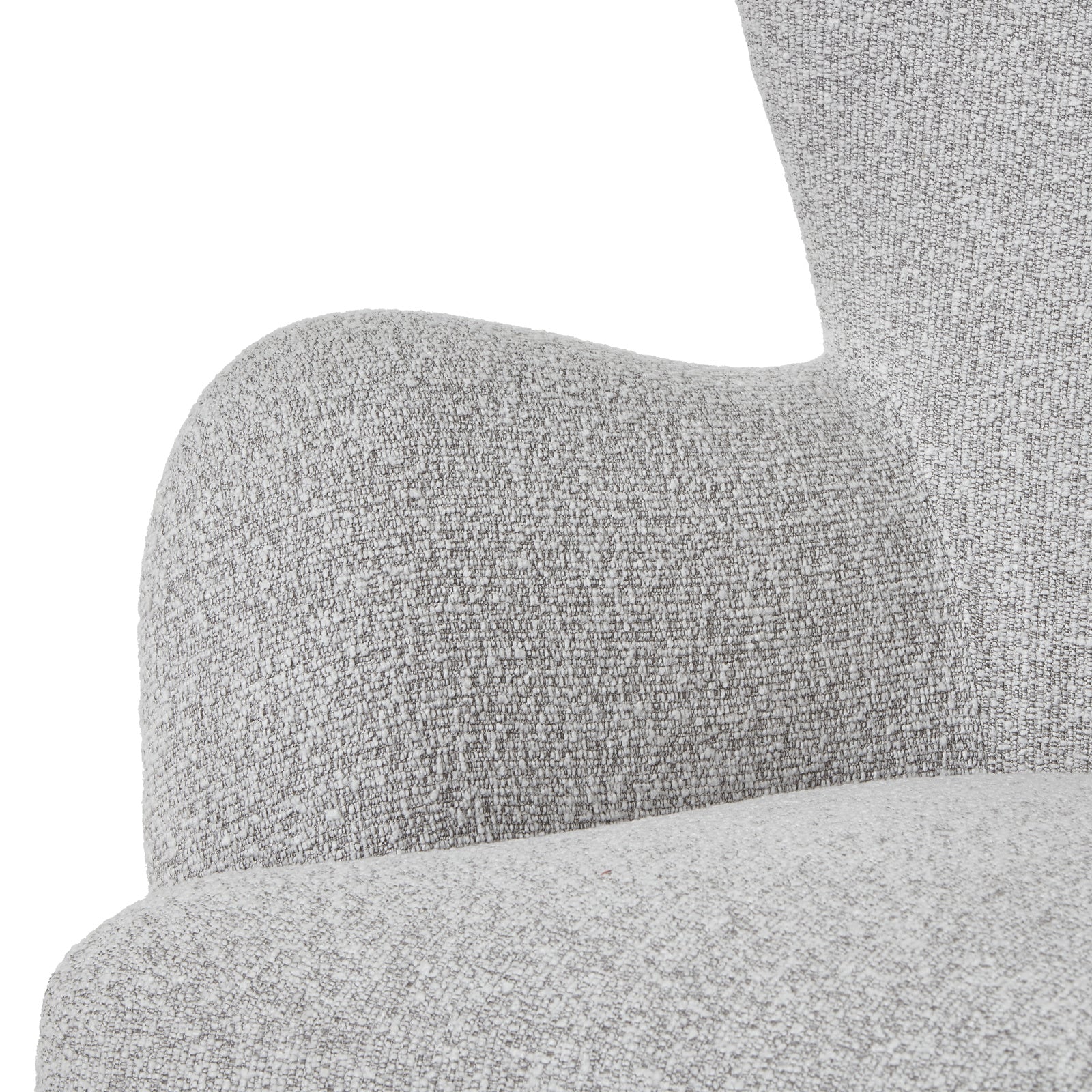 Greige Boucle Large Comfy Arm Chair