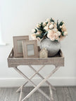 Rattan Rectangle Tripod Side Table