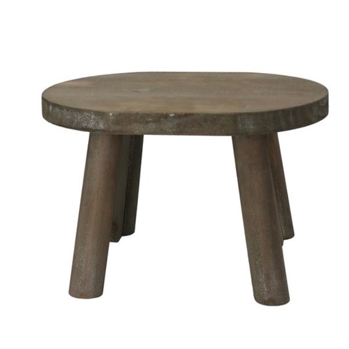 Natural wood oval bench from Gisela Graham, stylish home decor piece with smooth finish and elegant oval shape.