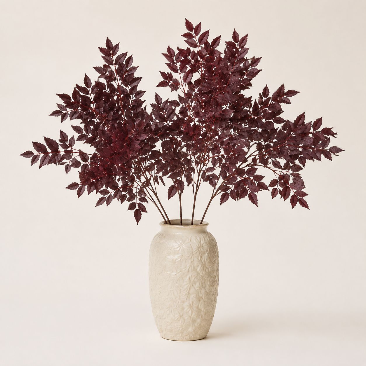 Artificial Burgundy Leaf Foliage Stem