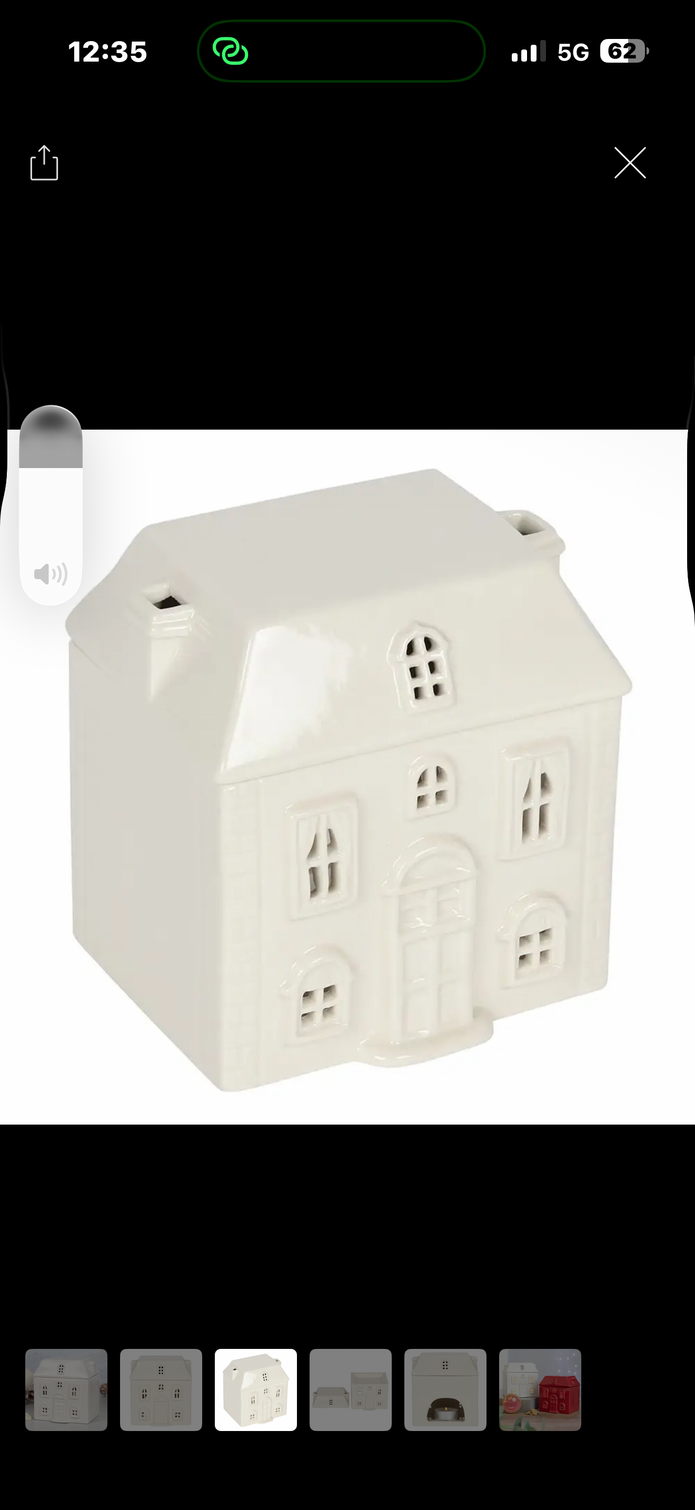 White Ceramic House Wax Melt Oil Burner